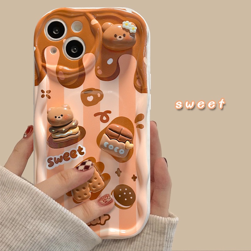 Suitable For 15pro Phone Case Chocolate Doll Lanyard
