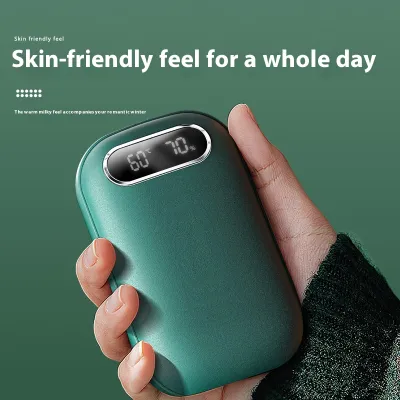 Large Capacity Double-sided Heating Digital Display USB Charging Portable Hand Warmer