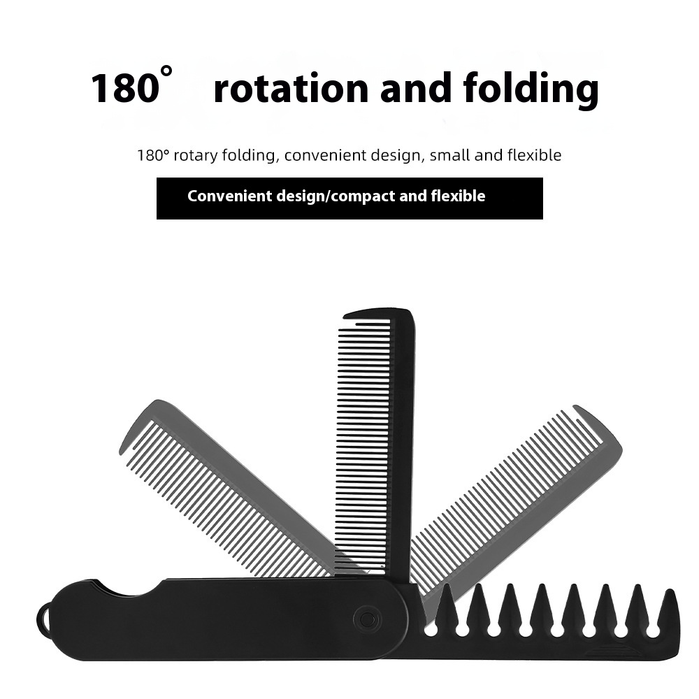 Two-in-one Men's Folding Comb