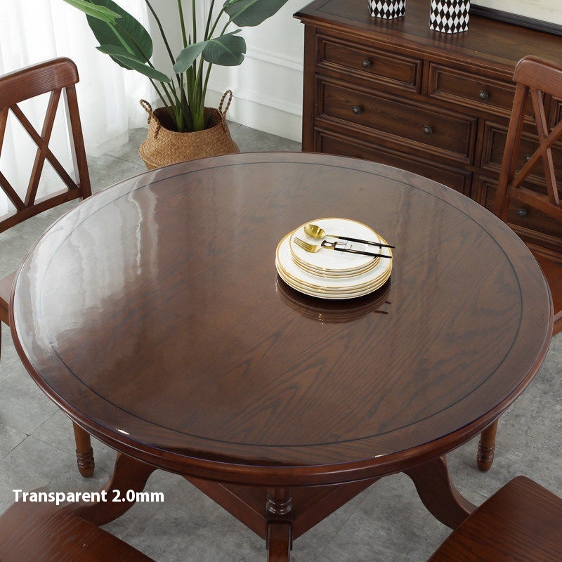 PVC Table Cloth Waterproof Soft Glass Plastic Tablecloth Table Mat
