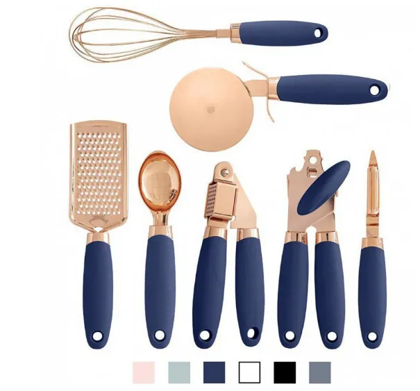 Kitchen Household Peeler Gadget Copper Plating Set Blue - Shop at LoveMi