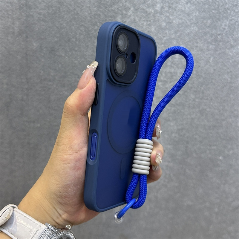 Skin-sensitive Frosted Magnetic Phone Case All-inclusive Lens Drop-resistant