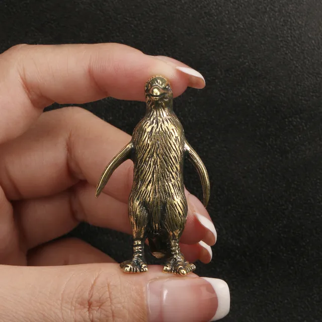 Brass Emperor Penguin Copper Ornament Crafts Brass - Shop at LoveMi