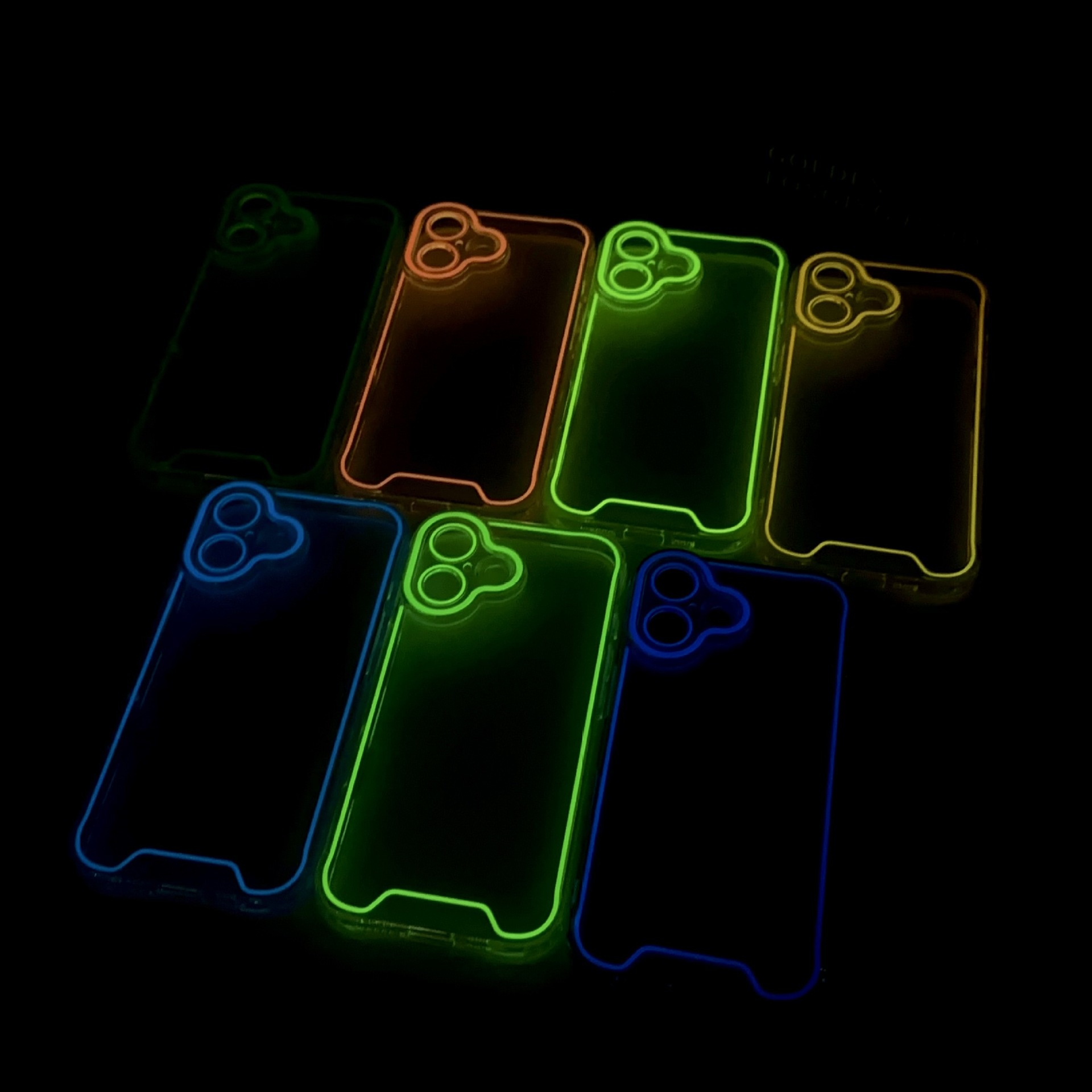 Simple Solid Color Fashion Luminous Phone Case
