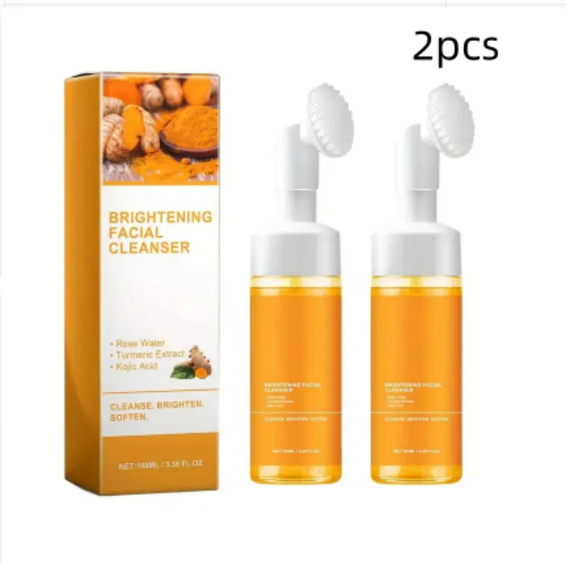 Turmeric Exfoliating Cleansing Pads Compressed Facial Sponges Skin Care Tools For Face Clogged Pores Excess Oil Cleansing - 2Pcs - View 1