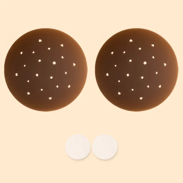 Breathable Solid Silicone Nipple Patch Brown Type A - Shop at LoveMi