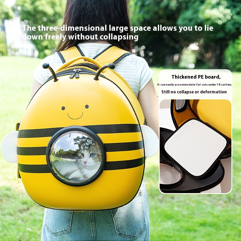 Three-dimensional Bee Shoulder Breathable Space Capsule Pet Bag