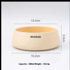 Pet Ceramic Mouthwash Bowl For Household Use - Matte Milk Apricot - View 1