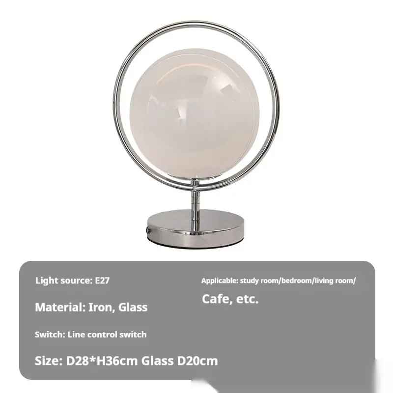 Bedroom Bedside Design Glass Decorative Table Lamp