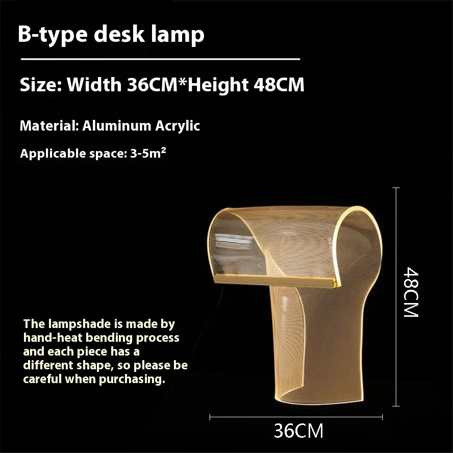 Irregular Artistic Personality Acrylic Living Room Bedroom Ribbon Table Lamp