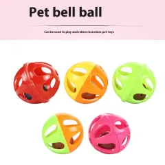 Cat Toy Hamster Totoro Dogs And Cats Plastic Round Hollow Double Colour Pet Bell - Random - View 1