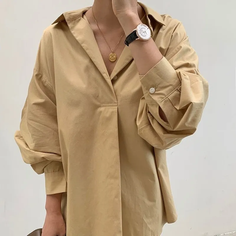 Early Autumn New Temperament Wild Button Loose Slimming Shirt