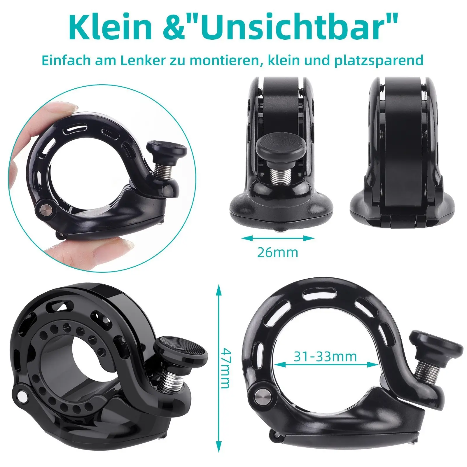 Bicycle Positioning Anti-theft Bell Mountain Bike Aluminum Alloy Bell Thumb Bell Cycling Fixture