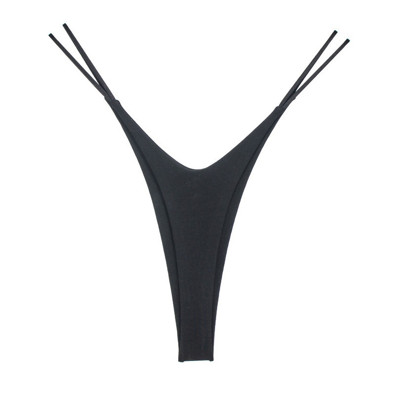 Sexy High Waist Black Thong
