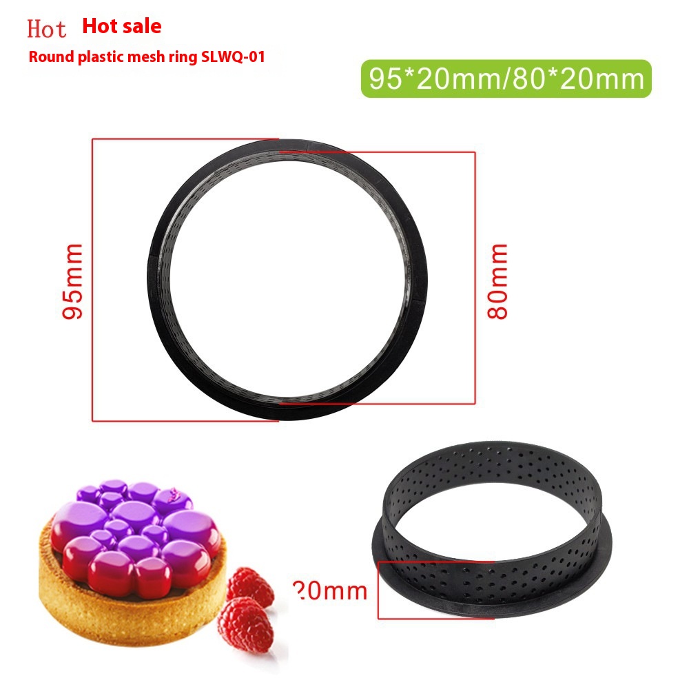 Round Tower Ring Black Plastic Tart Ring Round Cutting Die
