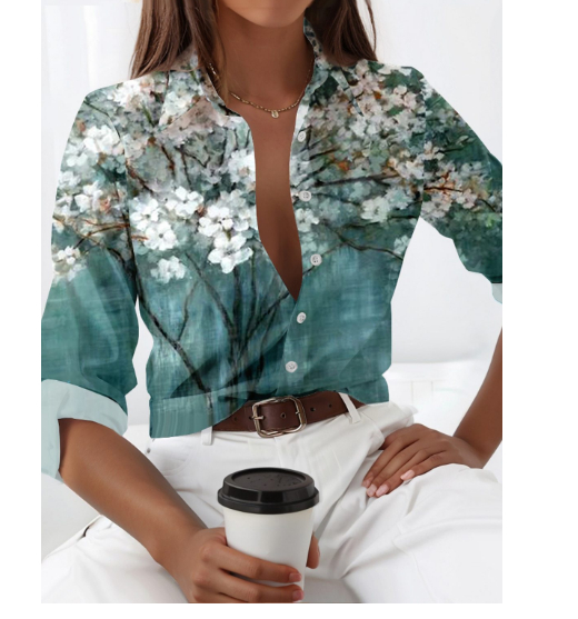 Women's Digital Printing Personality Retro Button Top Cscx24620 - Shop at LoveMi