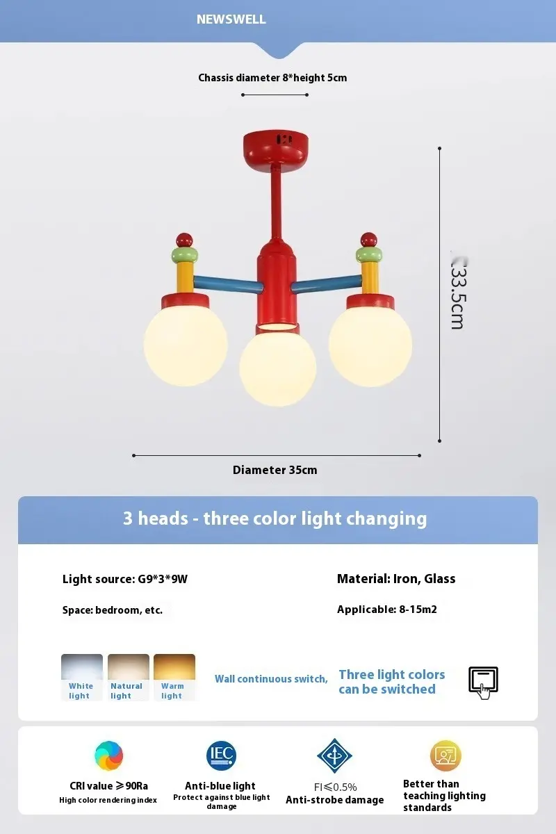 Mid-Ancient Color Living Room Chandelier