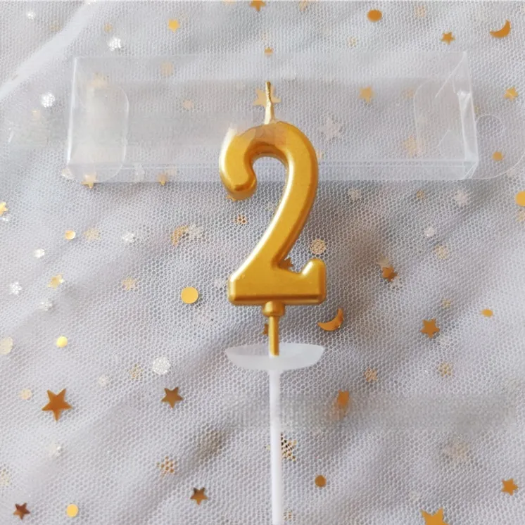 Digital Candle Birthday Cake Baking Decoration - Number 2
