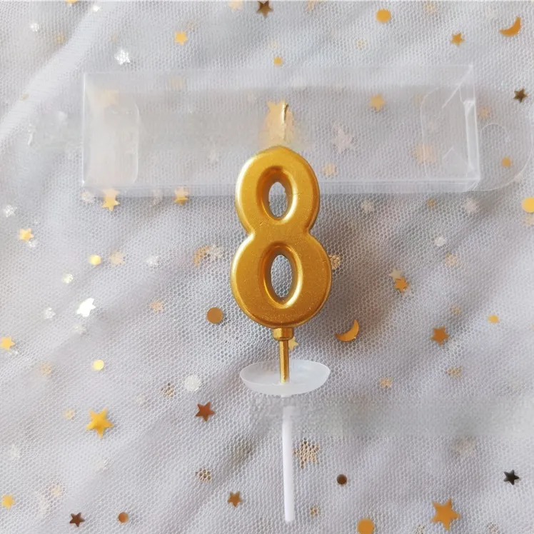 Digital Candle Birthday Cake Baking Decoration - Number 8