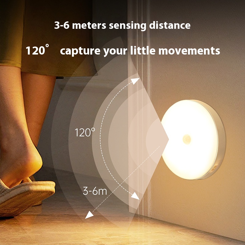 Wireless Smart Infrared Sensor Lamp Aisle Cabinet LED Small Night Lamp
