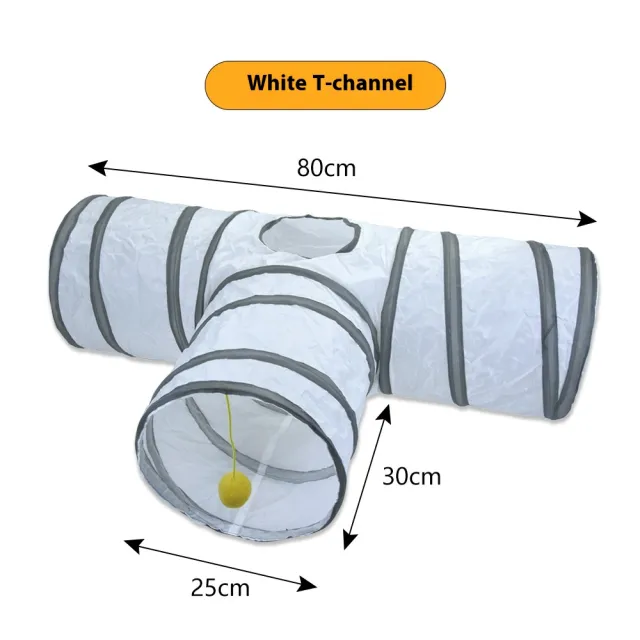 White Cat Tunnel Rolling Dragon Pet Toy Supplies B02221 White T - Shop at LoveMi