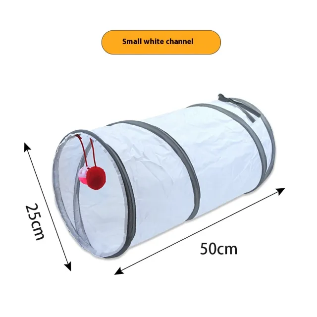 White Cat Tunnel Rolling Dragon Pet Toy Supplies B02219 White Small - Shop at LoveMi