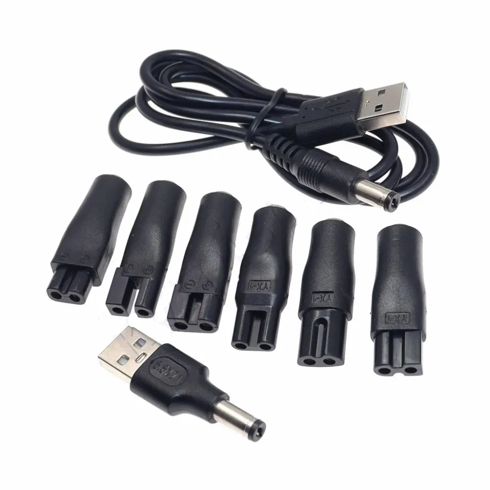 Eight-shaped Two-hole Interface USB Converter Audio Purifier Shaver Adapter