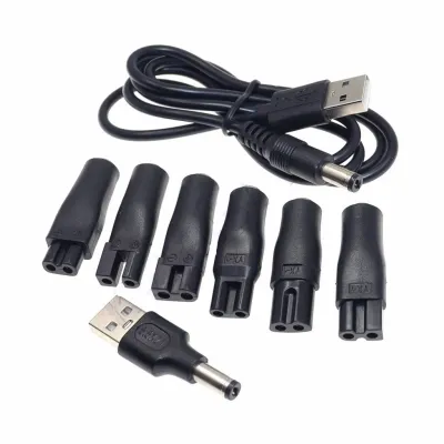 Eight-shaped Two-hole Interface USB Converter Audio Purifier Shaver Adapter