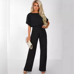 Body E Pagliaccetti Donne Della Tuta Manica Corta Tutina Clubwear Dritto Gamba Della Tuta delle Donne Con La Cinghia Della Tuta Body E Pagliaccetti... - View 1