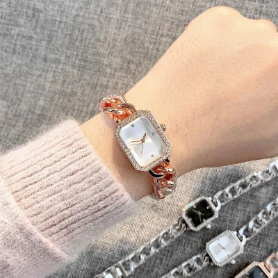 Luxury Classic Style Rectangular Women's Quartz Watch