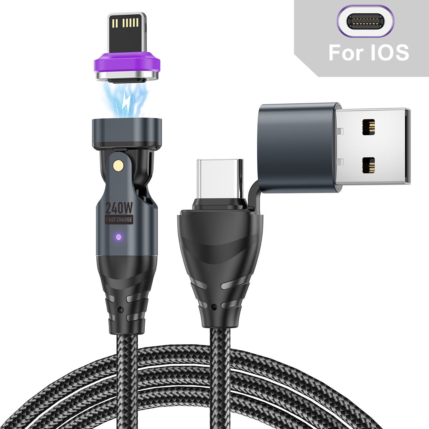 New Six-in-one 240W Magnetic Data Cable - 第 9/12 張圖片