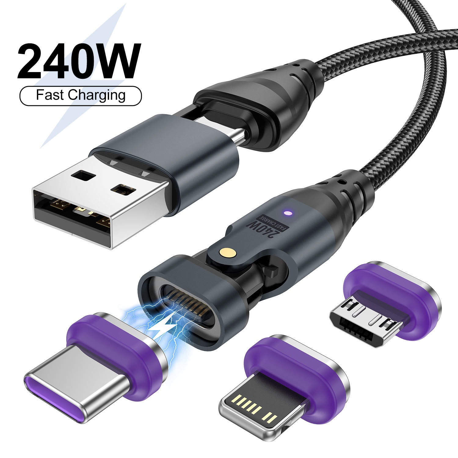 New Six-in-one 240W Magnetic Data Cable - 第 8/12 張圖片