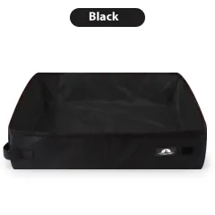 Portable Foldable Litter Box Waterproof Oxford Cloth - Black - View 1