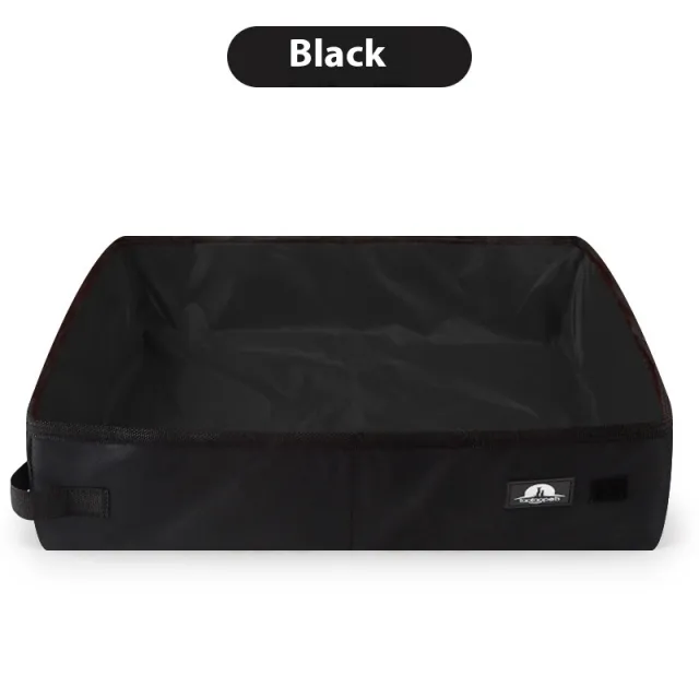Portable Foldable Litter Box Waterproof Oxford Cloth Black - Shop at LoveMi
