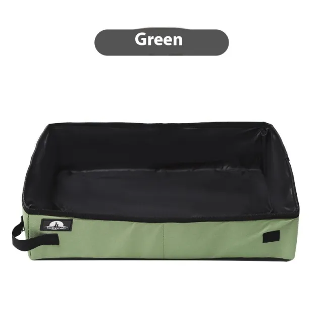 Portable Foldable Litter Box Waterproof Oxford Cloth Green - Shop at LoveMi
