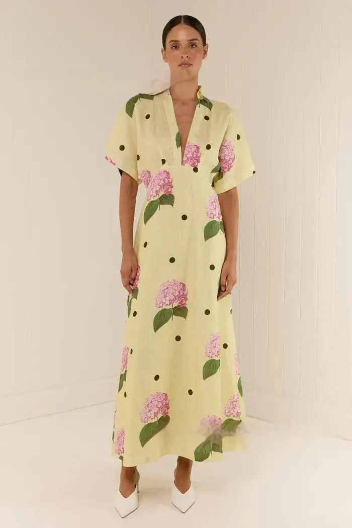 Fashion Printed Waist-controlled Dress Women