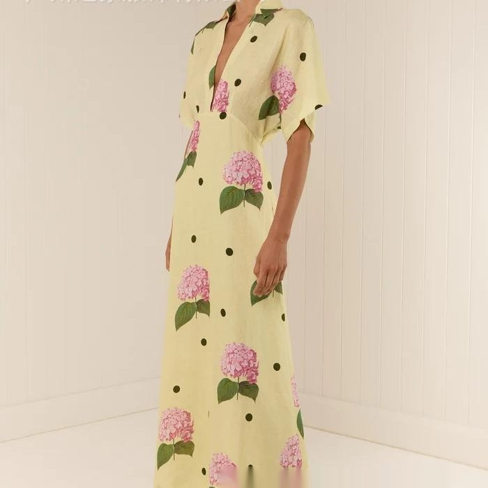 Fashion Printed Waist-controlled Dress Women