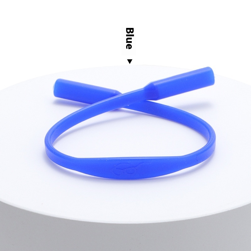 Solid Color Simple Silicone Glasses Non-slip Rope Glasses Strap - Image 2