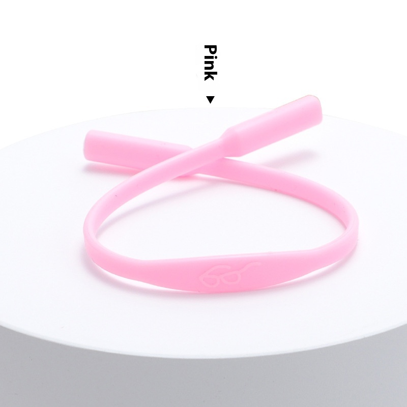 Solid Color Simple Silicone Glasses Non-slip Rope Glasses Strap - Image 12