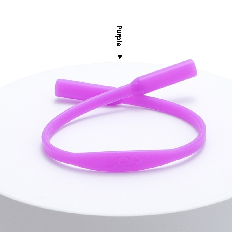 Solid Color Simple Silicone Glasses Non-slip Rope Glasses Strap - Image 9