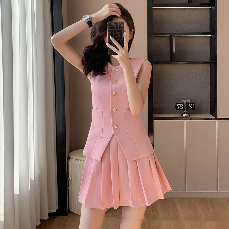 Light Luxury Senior Women's Outer Wear Vest Suit