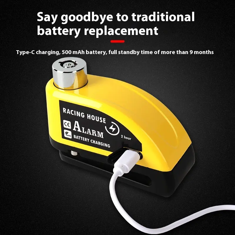 Bicycle Disc Brake Lock Portable Anti-theft Alarm