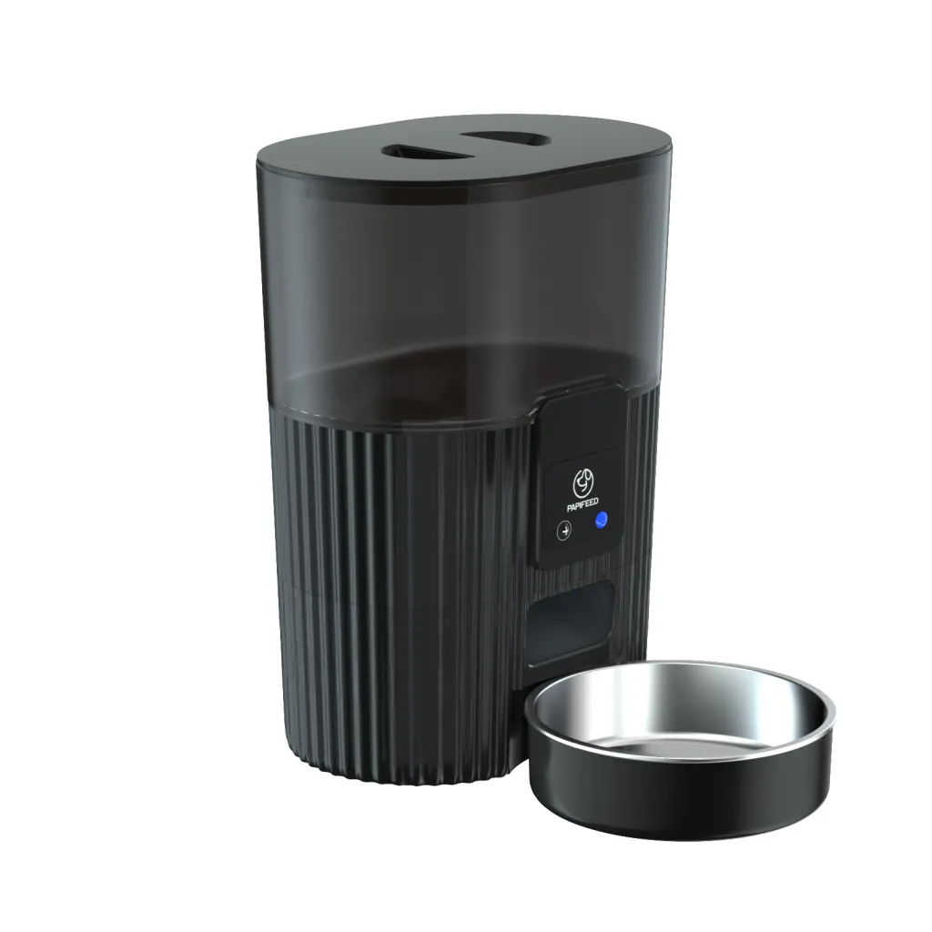 Automatic Timing And Quantitative Intelligent Feeder For Cats And Dogs - Black Button Design - View 1