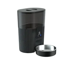Automatic Timing And Quantitative Intelligent Feeder For Cats And Dogs - Black Button Design - View 1
