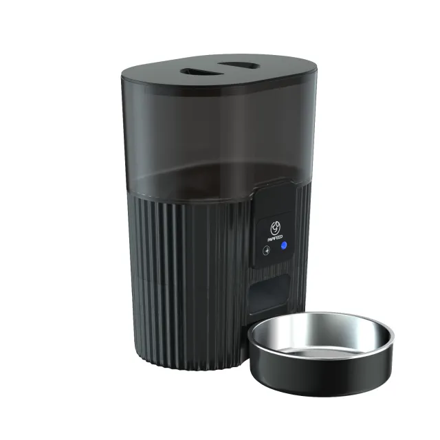 Automatic Timing And Quantitative Intelligent Feeder For Cats And Dogs Black Button Design - Shop at LoveMi