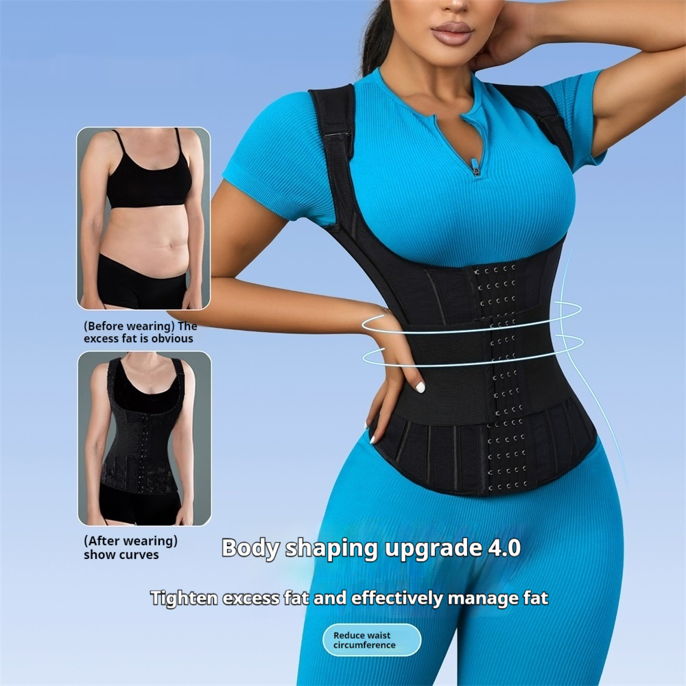 Six Breasted Chest Support Corset Belly Contracting Orthopedic Vest Tights Shaping Top