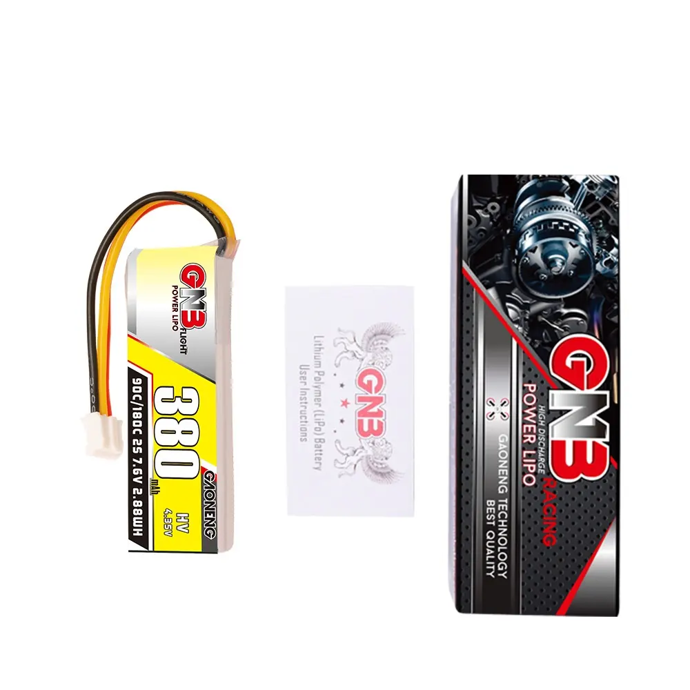 GNB High Energy 380mAh 2s 76V 90C HV128 Racing