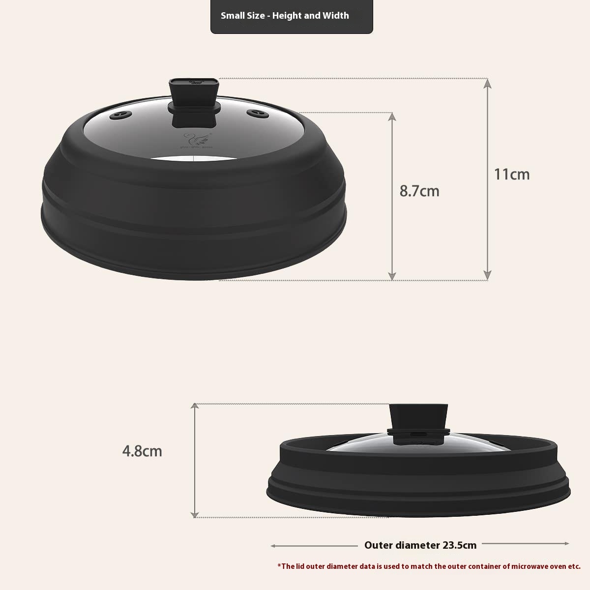Universal Microwave Oven Cover By Heating Splash-proof Foldable Silicone Glass Pot Cover