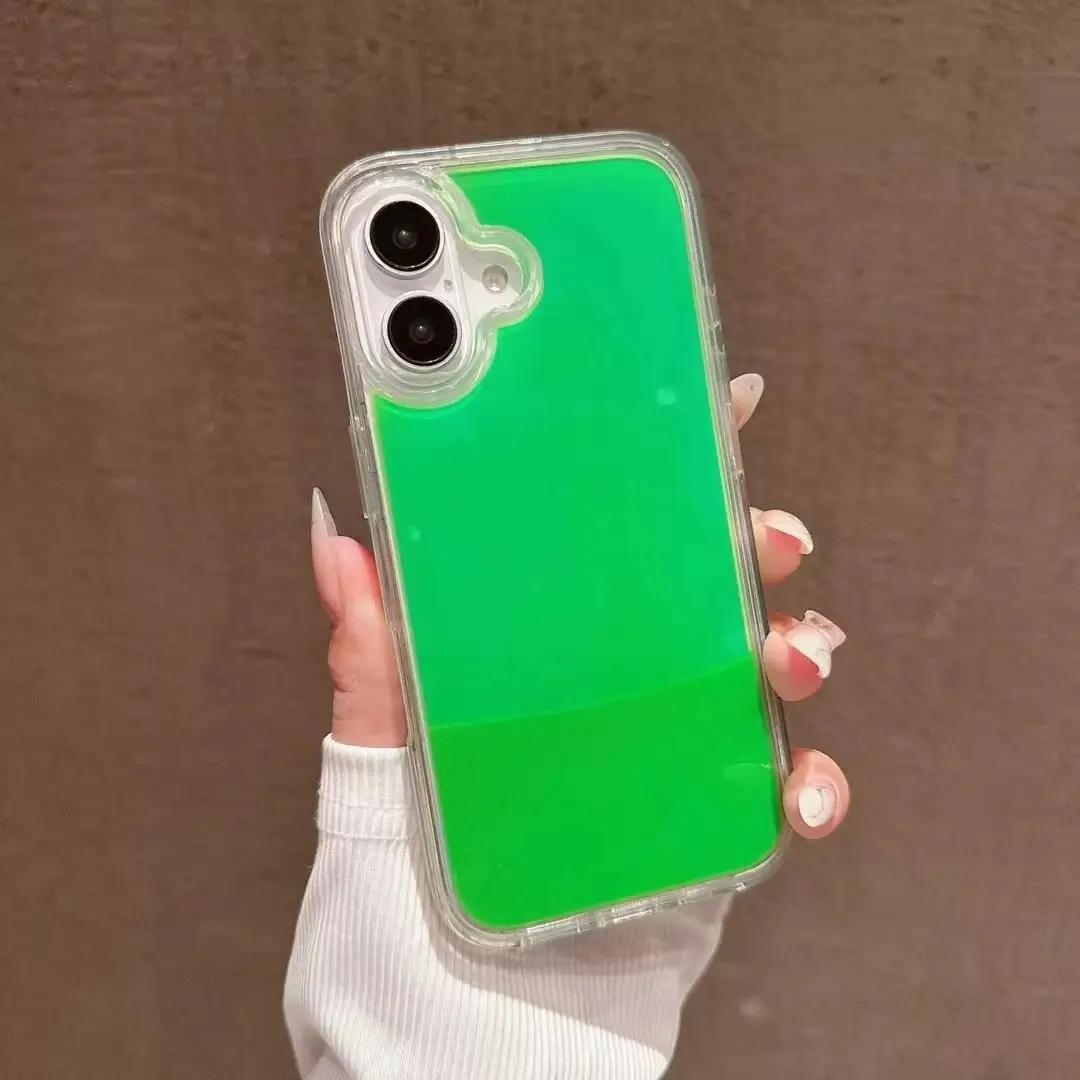 Simple Luminous Glitter Powder Quicksand Drop-resistant Hard Shell Phone Case