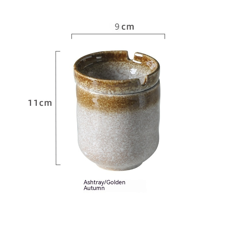Retro Chinese Windproof Kiln Baked Ashtray - Image 8